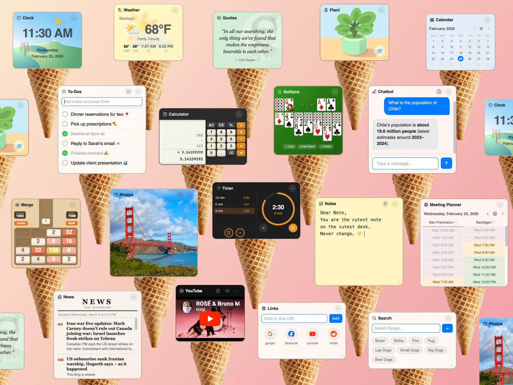 I'm Having the Best Time of My Life Building a Product — building Cute Desk App browser widgets with no backlog, no meetings, just pure creative joy